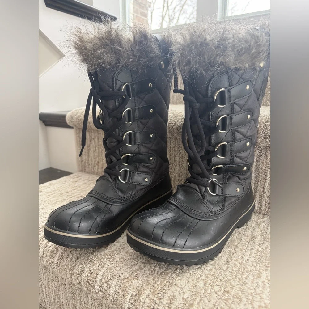 Sorel Tofino Waterproof Snow Boots- Winter Shoes Women's Size 7 Black Outdoor